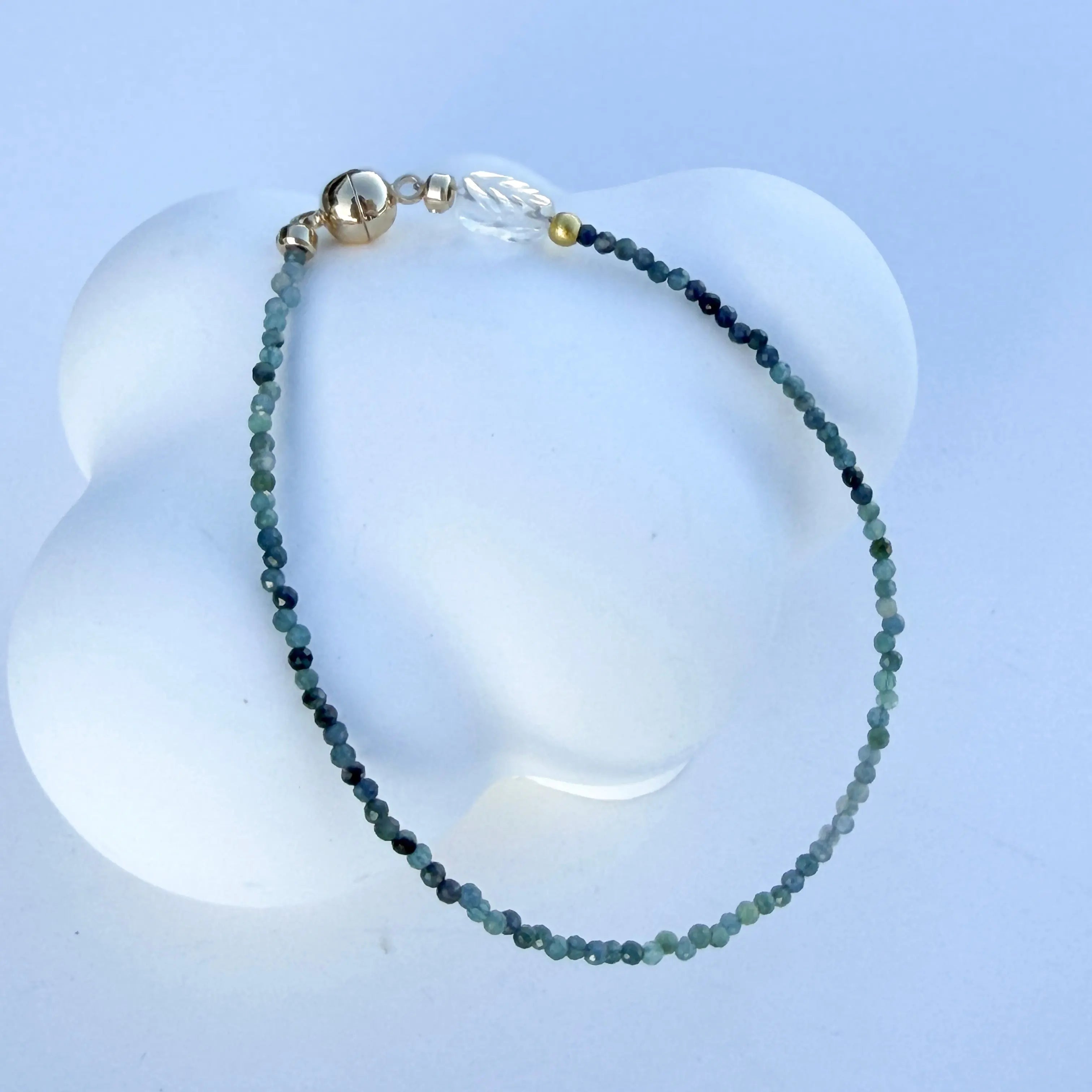Ocean Drift - Blue Tourmaline Minimalist Bracelet